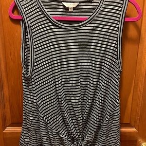 Lucky Brand Black and White Striped Tank Top